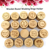 Rustic Wood Ring Box Holder Engagement Engraving Rings Box