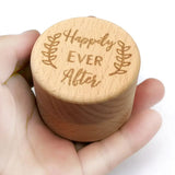 Rustic Wood Ring Box Holder Engagement Engraving Rings Box