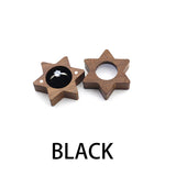 Wooden Star Shape Jewelry Ring Storage Box Earrings Retro Container