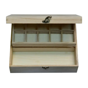 Wooden Storage Box for Jewellery Make Up Necklace Ear Ring Girls