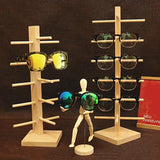 Wooden Sunglass Glasses Display Rack Counter Stand Organizer 3-Layer