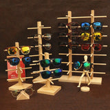 Wooden Sunglass Glasses Display Rack Counter Stand Organizer 3-Layer