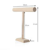 Wooden T-Shape Rack Jewelry Display Stand Bangle Watch Holder