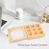 Tea Bag Jewelry Organizer Chest 9 Compartments Wood Storage Box