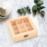 Tea Bag Jewelry Organizer Chest 9 Compartments Wood Storage Box