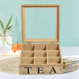 Wooden Tea Box Tea Bag Organizer Tea Storage Chests