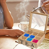 Wooden Tea Box Tea Bag Organizer Tea Storage Chests