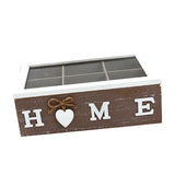 Wooden Tea Box with Lid Tea Bag Holder Organizer for Assorted Teas