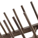 Wooden Tea Tray Holder Chicken Wing Storage Rack -3 Grids