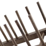 Wooden Tea Tray Holder Chicken Wing Storage Rack Organizer