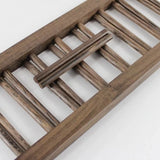 Wooden Tea Tray Holder Chicken Wing Storage Rack Organizer