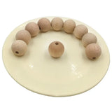 Wooden Teether 100pcs Chew Beech Beads Unfinished DIY Jewelry