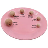 Wooden Teether 100pcs Chew Beech Beads Unfinished DIY Jewelry