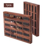 Ornament Display Box Jewelry Display Sheet 20 Slots Wooden Tray
