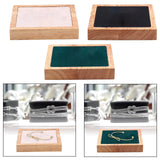 Wooden Velvet Jewelry Tray Holder Stand for Bracelet Chains