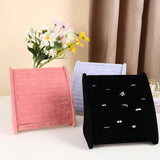 Wooden Velvet Ring Holder Display Rack Stand Shop