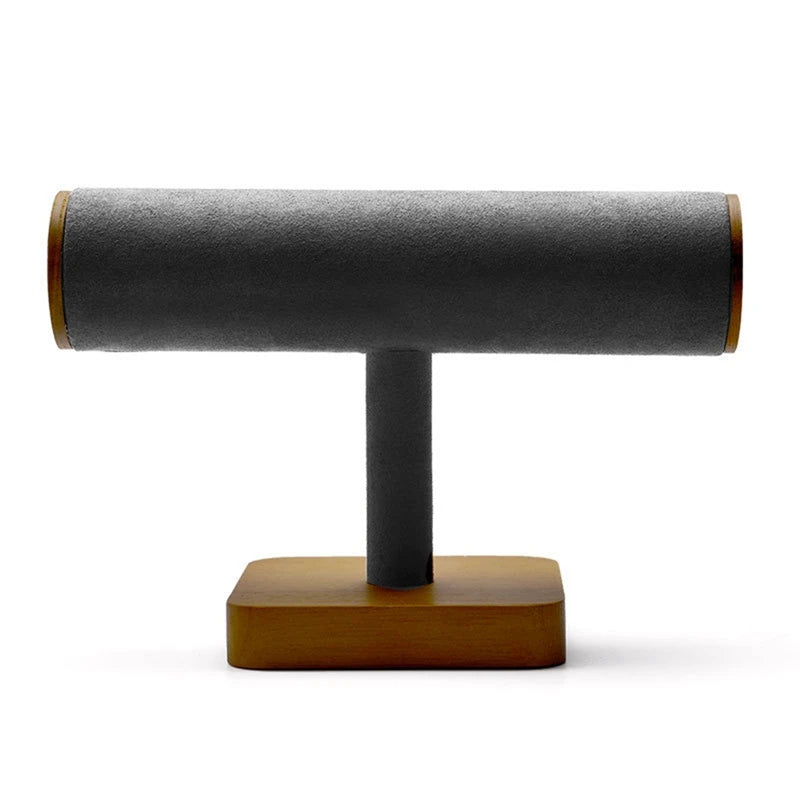 Wooden Watch Display Stand T Shape Jewelry Organizer