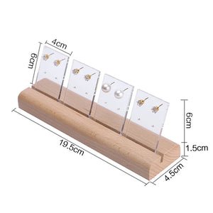 Wooden & Acrylic Earring Holders Necklace Stand Jewelry Display Case