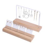 Wooden & Acrylic Earring Holders Necklace Stand Jewelry Display Case