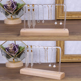 Wooden & Acrylic Earring Holders Necklace Stand Jewelry Display Case