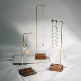 Wooden & Metal Necklace Holder Bracelet Stand Jewelry Chain Earring Organizer