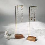 Wooden & Metal Necklace Holder Bracelet Stand Jewelry Chain Earring Organizer