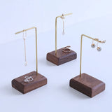 Wooden & Metal Necklace Holder Bracelet Stand Jewelry Chain Earring Organizer