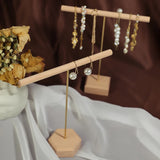 Wooden & Metal Necklace Holders Bracelet Stand Jewelry Chain Earring Organizer