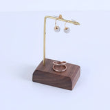 Wooden & Metal Necklace Holder Bracelet Stand Jewelry Chain Earring Organizer