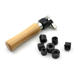 Wooden Handle Micro-Inlaid Ring Set Ring Fixture Tool