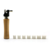 Wooden Handle Micro-Inlaid Ring Set Ring Fixture Tool