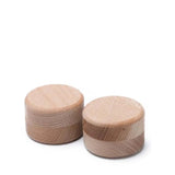 Vintage Wooden Jewelry Box Round Storage Ring Earrings Natural Gift