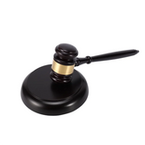 Wooden Gavel Auction Hammer w/ Sound Block for Attorney Handwork