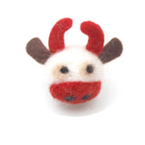 Pastel Colorful Calf Doll Christmas Wool Felt Ball Pom Poms
