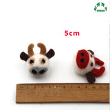 Pastel Colorful Calf Doll Christmas Wool Felt Ball Pom Poms