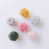 Wool Goods Pendant Necklace Round Ball Earring Accessories Supplies 8pcs