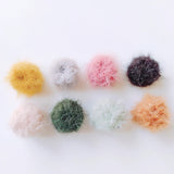 Wool Goods Pendant Necklace Round Ball Earring Accessories Supplies 8pcs
