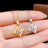 Moissanite Necklace 925 Silver Plated Birthday Gift