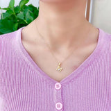 Moissanite Necklace 925 Silver Plated Birthday Gift
