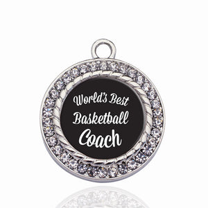 Basketball Circle Necklace Stars Ball Pendant Crystal Chain Necklace