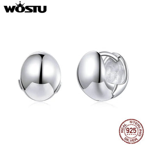 Wostu 925 Sterling Silver Mirror Stud Earrings for Women
