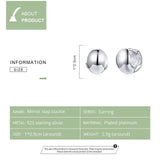 Wostu 925 Sterling Silver Mirror Stud Earrings for Women