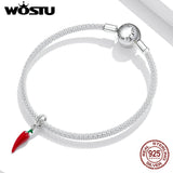 Wostu 925 Sterling Silver Pendant Little Peppers Charm Dangle