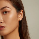 Wostu 925 Silver Mushroom Ear Studs Earrings for Women Sterling Clip Earring