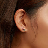 Wostu 925 Silver Mushroom Ear Studs Earrings for Women Sterling Clip Earring