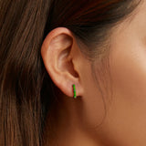 Wostu 925 Silver Bamboo Ear Buckles for Women S925 Earrings