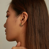 Wostu 925 Silver Bamboo Ear Buckles for Women S925 Earrings