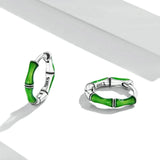 Wostu 925 Silver Bamboo Ear Buckles for Women S925 Earrings