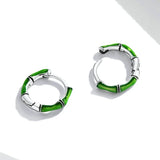 Wostu 925 Silver Bamboo Ear Buckles for Women S925 Earrings
