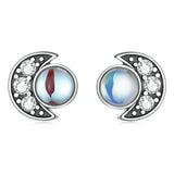 Wostu 925 Silver Colorful Zirconium Paw Stud Earrings for Women